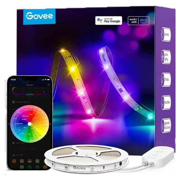 Govee RGBIC Basic Wi-Fi + Bluetooth LED Strip Lights szalag (10 Méter)