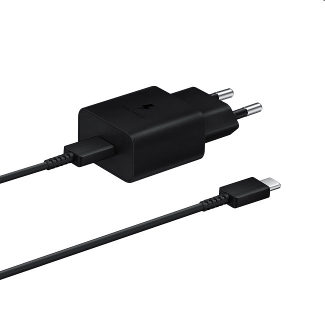 Samsung Travel Adapter 15W w/ USB-C cable, Fekete - OPENBOX (Bontott csomagolás, teljes garancia)