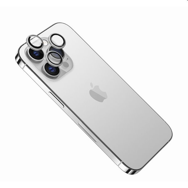 FIXED védőüvegek a fényképezőgép lencséire Apple iPhone 11/12/12 mini számára, ezüst