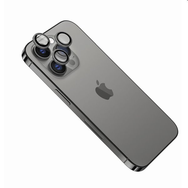 FIXED védőüvegek a fényképezőgép lencséire Apple iPhone 13 Pro/13 Pro Max számára, szürke