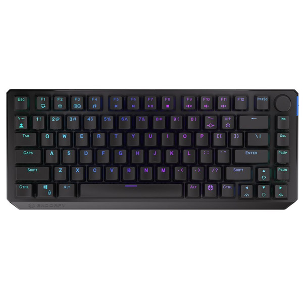 ENDORFY gamer billentyűzet Thock 75% Wireless / black sw. / vezeték nélküli / mechanikai / US layout / fekete RGB akciós termékkép 1