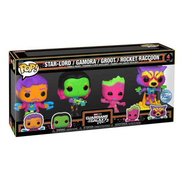 POP! 4 Pack Guardians of the Galaxy Vol.2 (Marvel) Special Kiadás (Blacklight) - OPENBOX (Bontott csomagolás, teljes garancia)