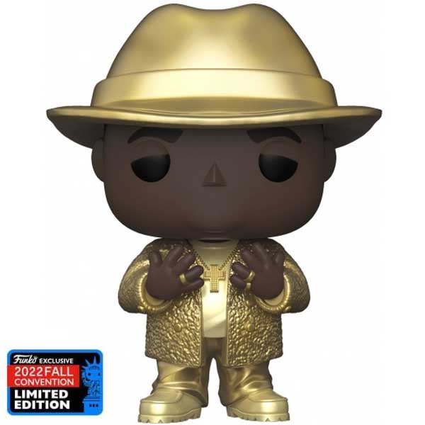 POP! Rocks: The Notorious B.I.G with Champagne with Fedora (Arany) 2022 Fall Convention Limitált Kiadás - OPENBOX (Bontott csomago