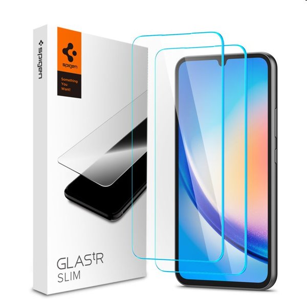 Spigen Glass tR Slim edzett üveg Samsung Galaxy A34 5G számára, 2 darab