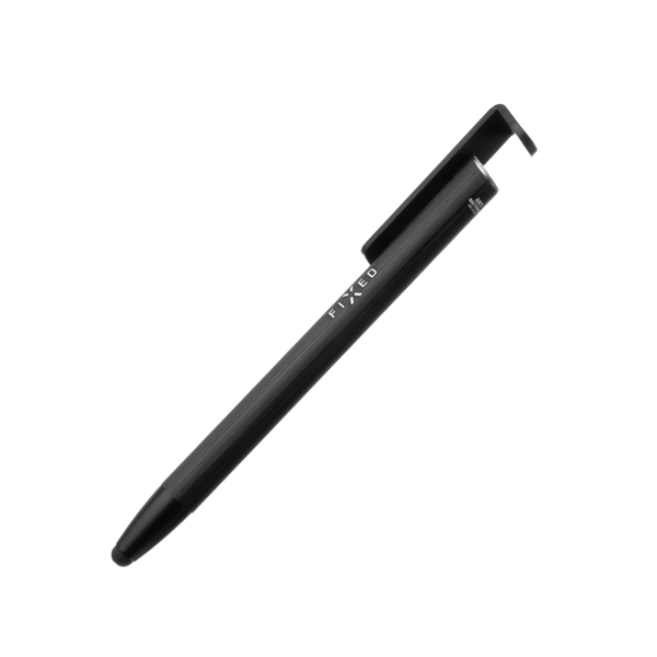 FIXED 3in1 pen with stylus and állvány, Fekete - OPENBOX (Bontott csomagolás, teljes garancia)