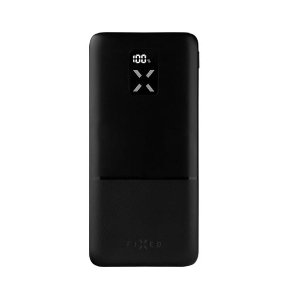 FIXED Powerbank Zen 10 LCD kijelzővel és PD kimenettel 20W, 10 000 mAh, fekete