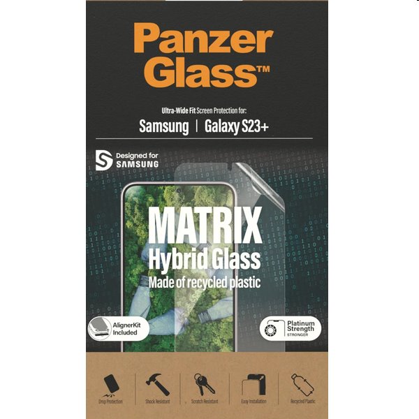 PanzerGlass Matrix UWF AB FP wA védőüveg Samsung Galaxy S23 Plus számára, fekete