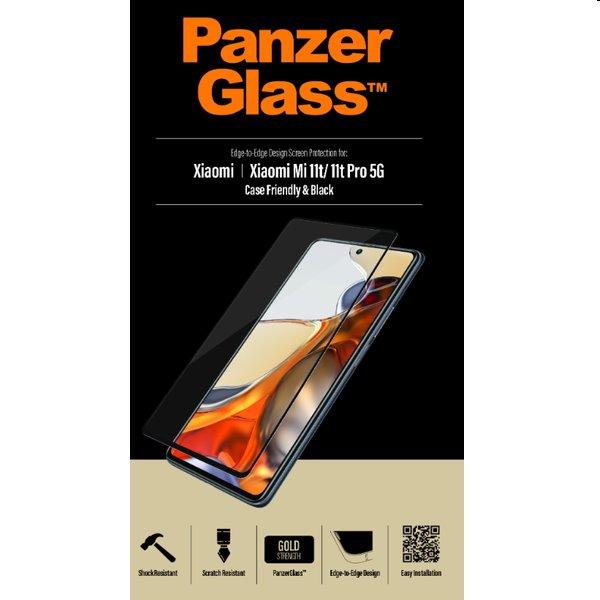 PanzerGlass Case Friendly temperált védőüveg Xiaomi 11T Pro 5G/11T számára, fekete