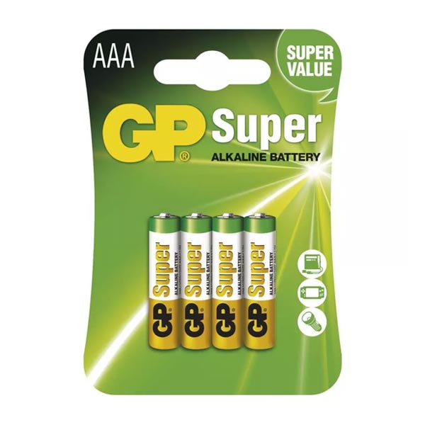GP alkáli elem SUPER AAA (LR03) 4BL