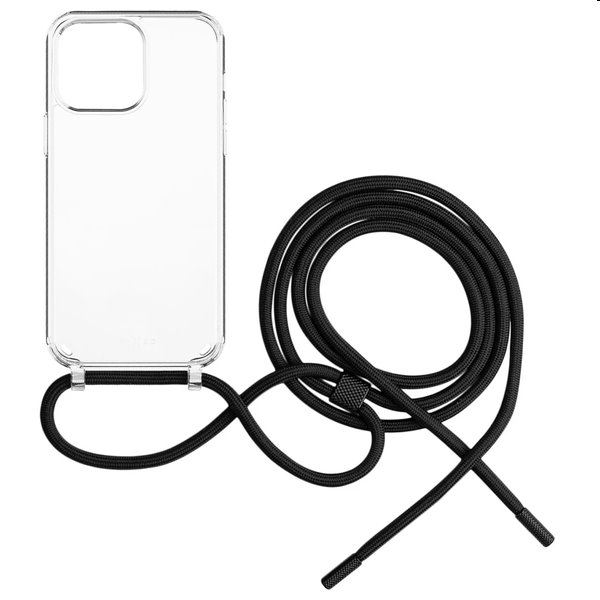 FIXED Pure Neck nyakbaakasztós madzaggal Apple iPhone 12/12 Pro számára, fekete