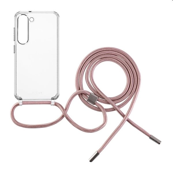 FIXED Pure Neck nyakbaakasztós madzaggal Samsung Galaxy S23 számára, rózsaszín