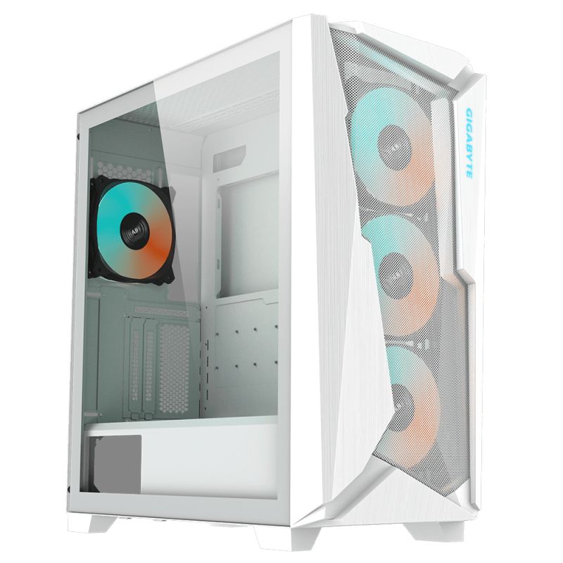 Gigabyte case C301 GLASS WHITE, ATX, Mid Tower, white akciós termékkép 1