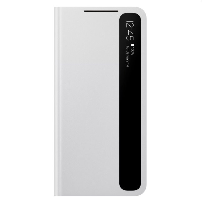 Samsung Clear View Cover S21 Plus, light gray - OPENBOX (Bontott csomagolás, teljes garancia)