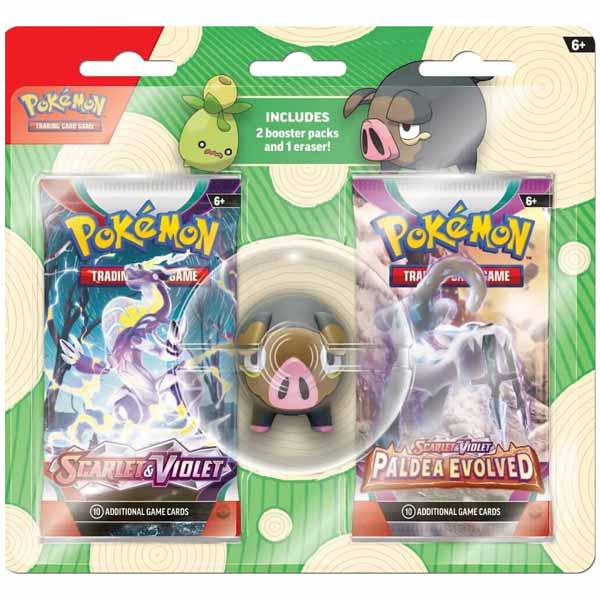 Pokémon TCG: Back to School Eraser Blister Set Lechonk (Pokémon) kártyajáték Pokémon TCG: Back to School Eraser Blister Set Lechonk (Pokémon) kártyajáték