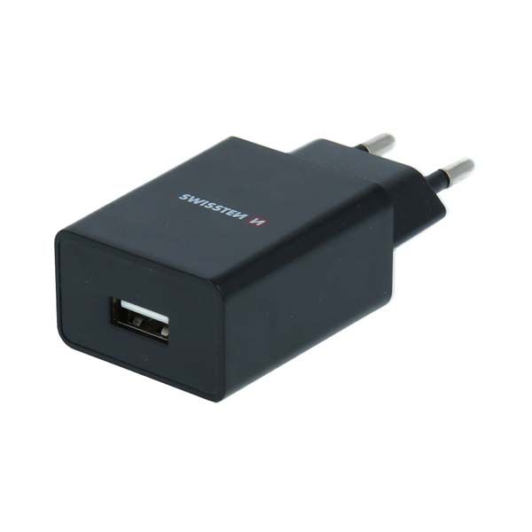 Hálózati adapter Swissten Smart IC 1x USB 1A + Adatkábel USB / Type C 1,2 m, fekete Hálózati adapter Swissten Smart IC 1x USB 1A + Adatkábel USB / Type C 1,2 m, fekete