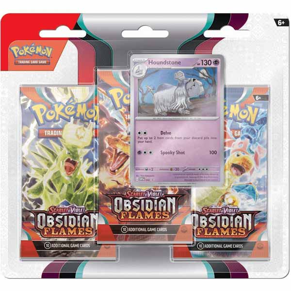 Pokémon TCG: Scarlet & Violet Obsidian Flames 3 Blister Houndstone (Pokémon) kártyajáték Pokémon TCG: Scarlet & Violet Obsidian Flames 3 Blister Houndstone (Pokémon) kártyajáték
