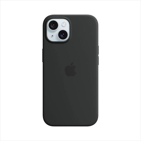 Apple iPhone 15 Plus Szilikontok MagSafe-vel - Fekete