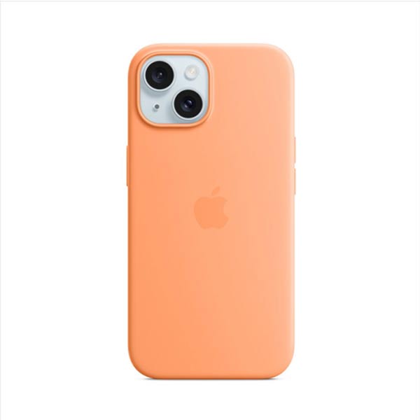 Apple iPhone 15 Plus Szilikontok MagSafe-vel - Orange Sorbet