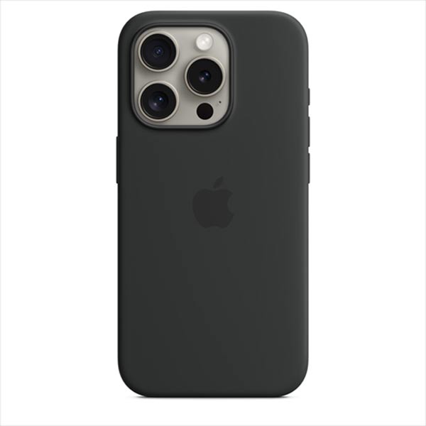 Apple iPhone 15 Pro Max Szilikontok MagSafe-vel - Fekete