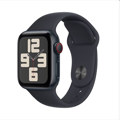 Apple Watch SE GPS + Cellular 40mm Midnight Aluminium Case Midnight Sport szíjjal - S/M