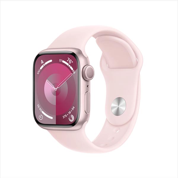 Apple Watch Series 9 GPS 41mm rózsaszín Aluminium Case Light rózsaszín Sport szíjjal - M/L