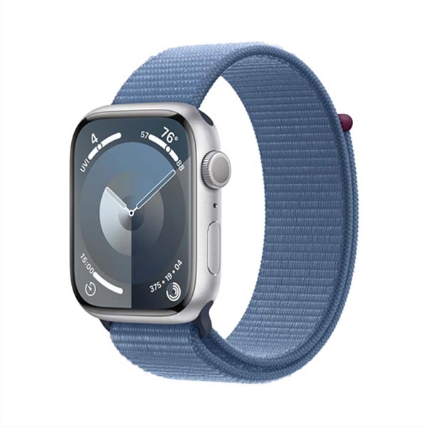 Apple Watch Series 9 GPS 45mm Silver Aluminium Case Winter Kék Sport Loop-pal