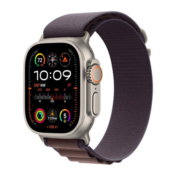 Apple Watch Ultra 2 GPS + Cellular, 49mm Titanium Case Indigo Alpine Loop-pal - Közepes
