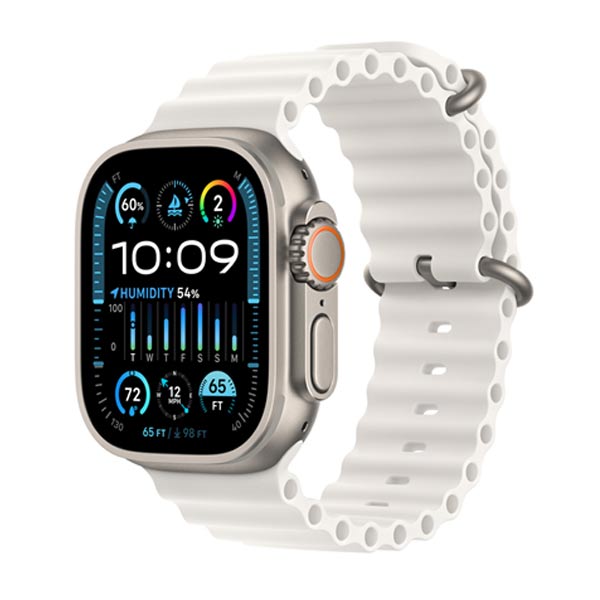 Apple Watch Ultra 2 GPS + Cellular, 49mm Titanium Case Fehér Ocean szíjjal