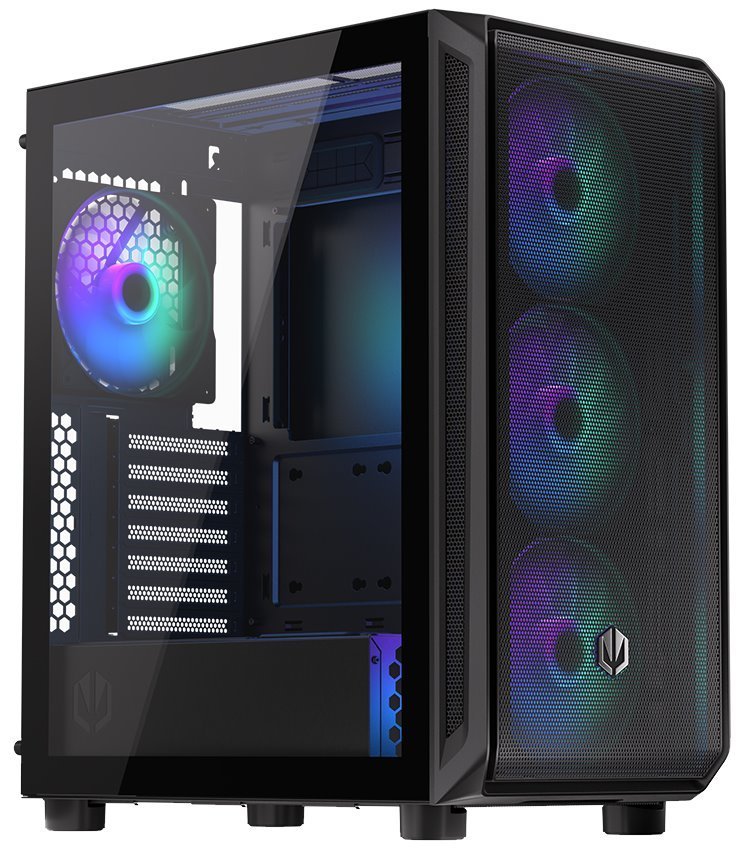 ENDORFY case Arx 500 aRGB / ATX / 4x140mm aRGB fan / 2xUSB/ USB-C / tempered glass, black akciós termékkép 1