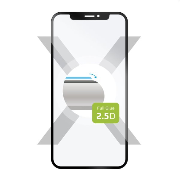 FIXED Full-Cover védőüveg Motorola Moto G72 számára, fekete