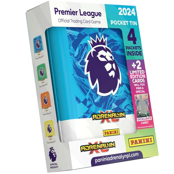 Focikártyák Panini Premier League 2023/2024 Adrenalyn Pocket Tin