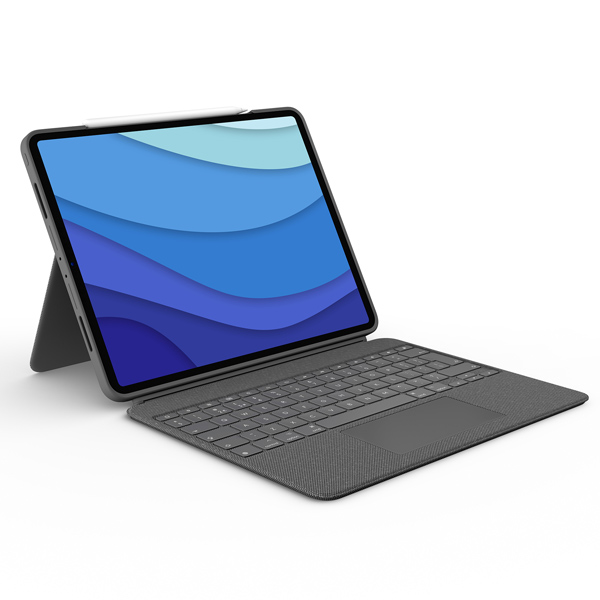 Logitech COMBO TOUCH iPad Pro 12,9" számára (5. és 6. gen.), UK, szürke