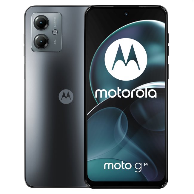 Motorola Moto G14, 4/128GB, szürke, A osztály – használt, 12 hónap garancia