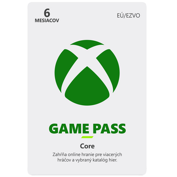 Xbox Game Pass Core 6 hónapos előfizetés CD-Key