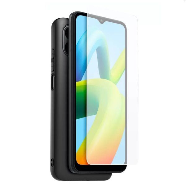 Made for Xiaomi TPU Tok + védőüveg Xiaomi Redmi A1/A2 számára, fekete Made for Xiaomi TPU Tok + védőüveg Xiaomi Redmi A1/A2 számára, fekete