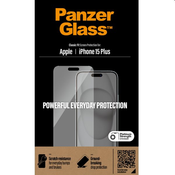 PanzerGlass védőüveg Apple iPhone 15 Plus számára