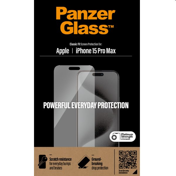 PanzerGlass védőüveg Apple iPhone 15 Pro Max számára
