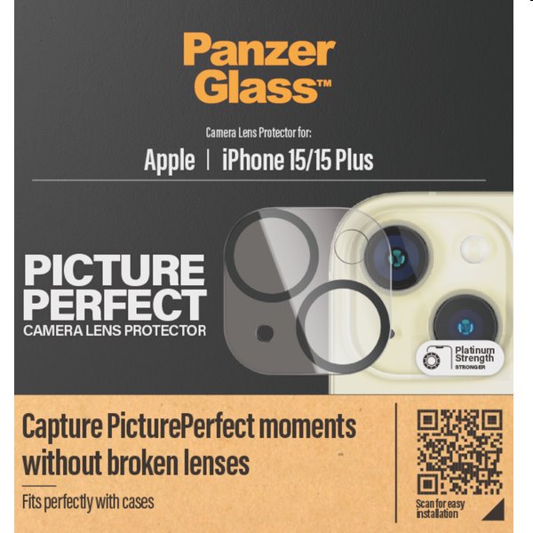 PanzerGlass Védőtok a fényképezőgép lencséjére Apple iPhone 15/15 Plus számára