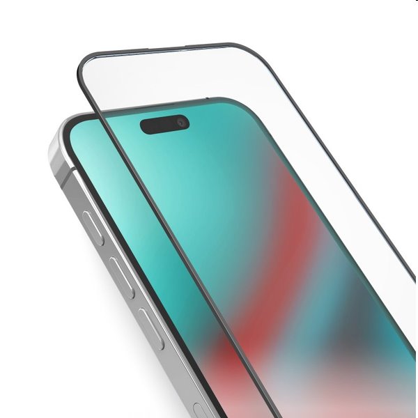 SBS Full Glass edzett üveg Apple iPhone 15 Plus számára fekete