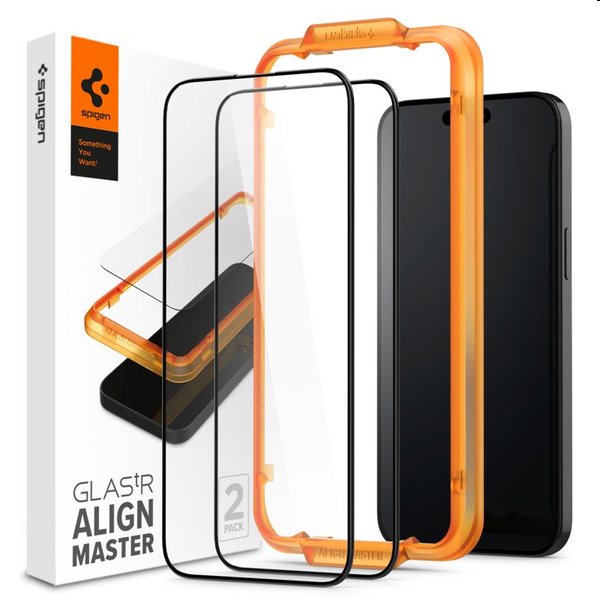 Spigen tR AlignMaster edzett üveg Apple iPhone 15 Plus számára, 2 darab