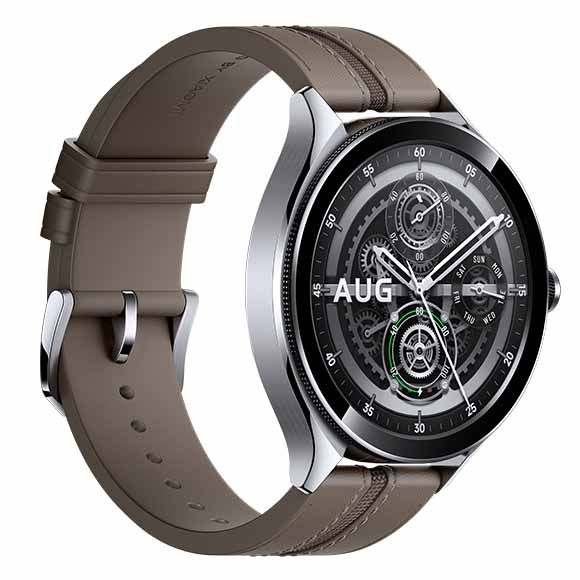 Xiaomi Watch 2 Pro - Bluetooth® Silver Case with Brown Leather Strap Xiaomi Watch 2 Pro - Bluetooth® Silver Case with Brown Leather Strap
