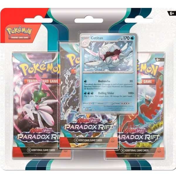 Kártyajáték Pokémon TCG: Scarlet & Violet Paradox Rift 3 Blister Cetitan (Pokémon)