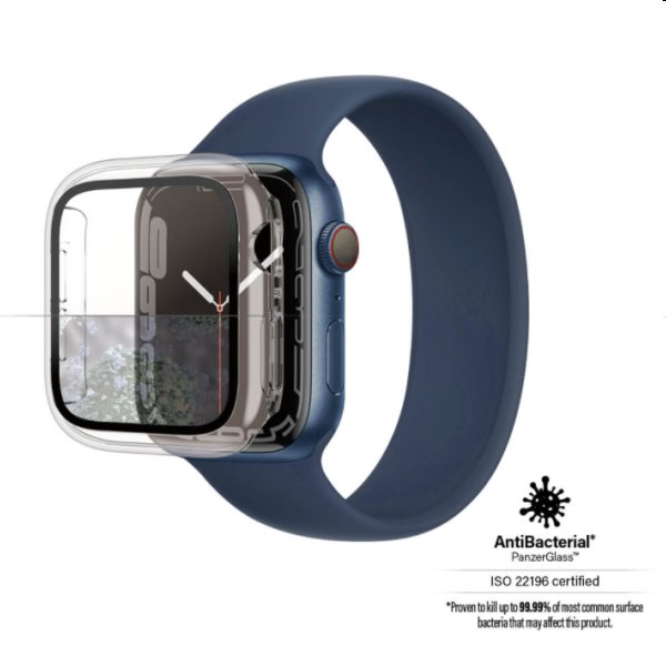PanzerGlass Full Body AB Glass üveg Apple Watch 7 45 mm számára, fekete - OPENBOX (Bontott csomagolás, teljes garancia)