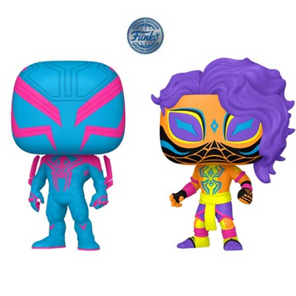 POP! 2 Pack Spider Man 2099 & Spider India (Marvel) Special Kiadás (Blacklight)