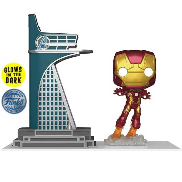 POP! The Infinity Saga: Avengers Tower & Iron Man Special Kiadás (Glows in the Dark)