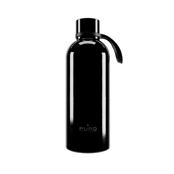 PURO Thermos Bottle DRINK ME 500 ml, fekete - OPENBOX (Bontott csomagolás, teljes garancia)