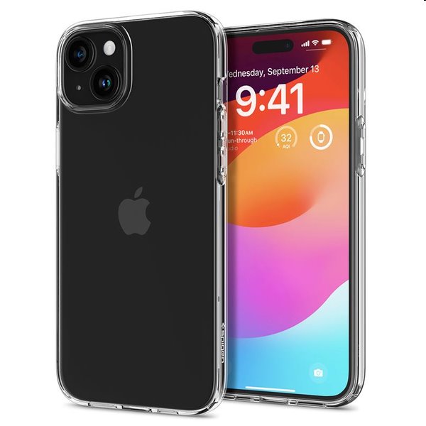 Spigen Liquid Crystal tok Apple iPhone 15 számára, átlátszó