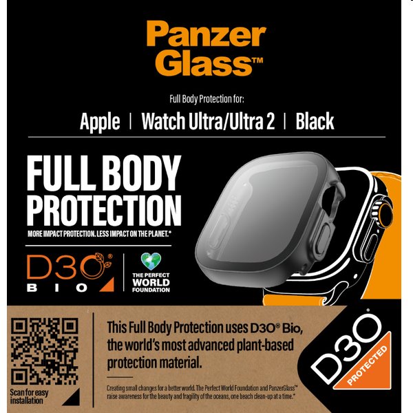 edzett üveg Full Body D3O PanzerGlass Apple Watch Ultra/Ultra 2 számára