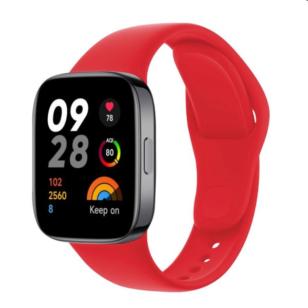 FIXED Szilikonszíj Xiaomi Redmi Watch 3 számára, piros