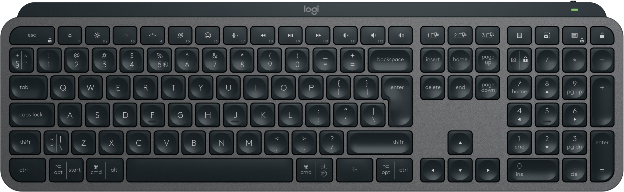 Logitech MX Keys S - vezeték nélkül, háttérvilágított billentyűzet - US - grafit